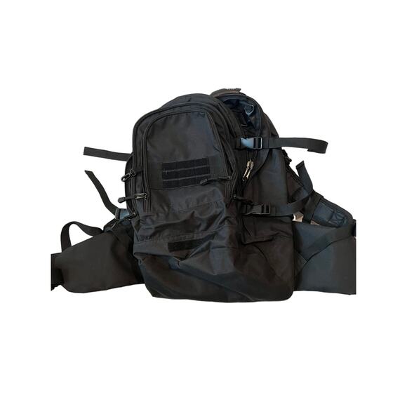 Mercury Black XL Tactical Backpack w Hip Flaps - Picture 1 of 6